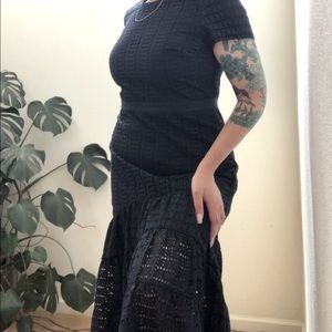 Banana Republic navy eyelet maxi dress, sz 14